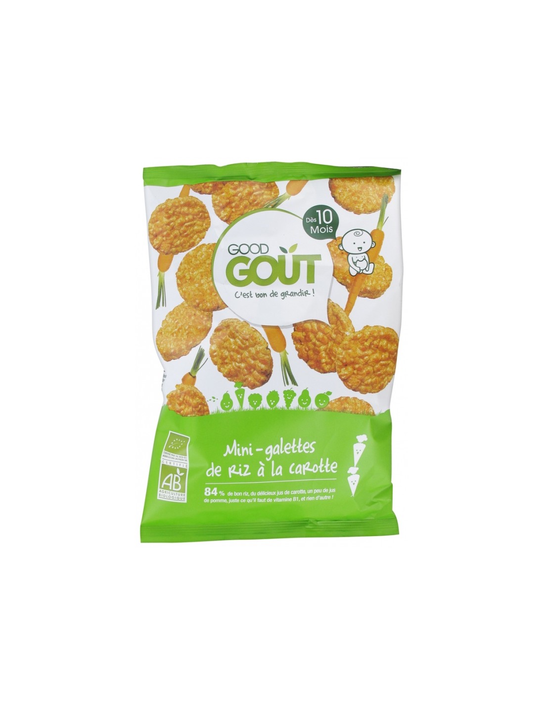 Good Gout Mini Galettes De Riz A La Carotte Des 10 Mois Bio 40 G