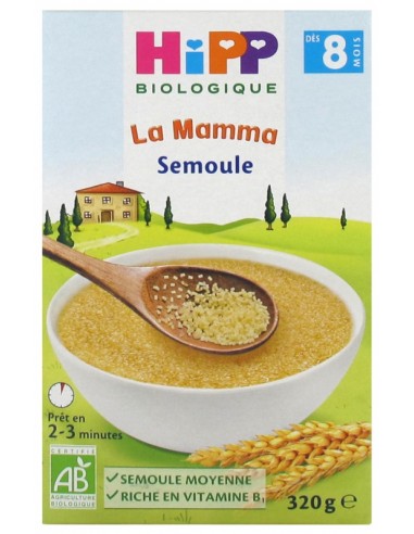 Hipp La Mamma Semoule Des 8 Mois Bio 3 G