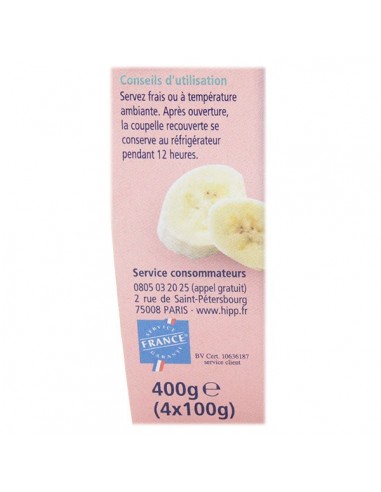 Hipp Bio 100% Fruits Poires Bananes...