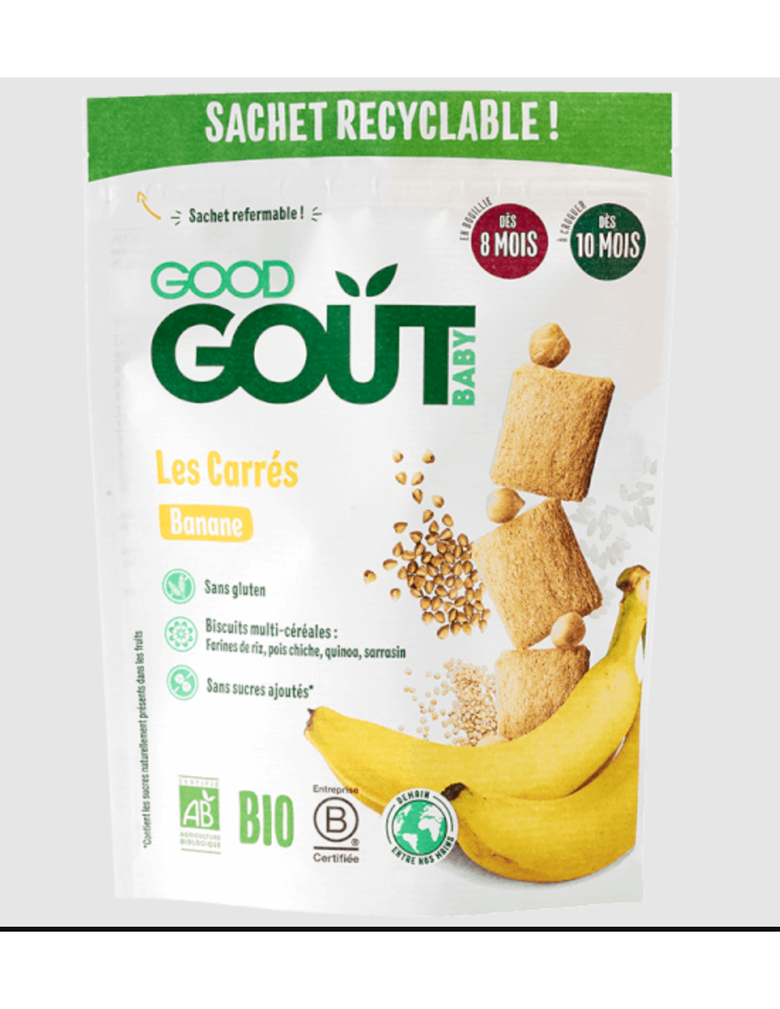 Good goût les carrés banane 50g