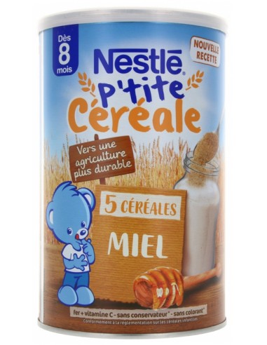 NESTLE P’tite Céréale 5 Céréales Miel pour bébé dès 8mois