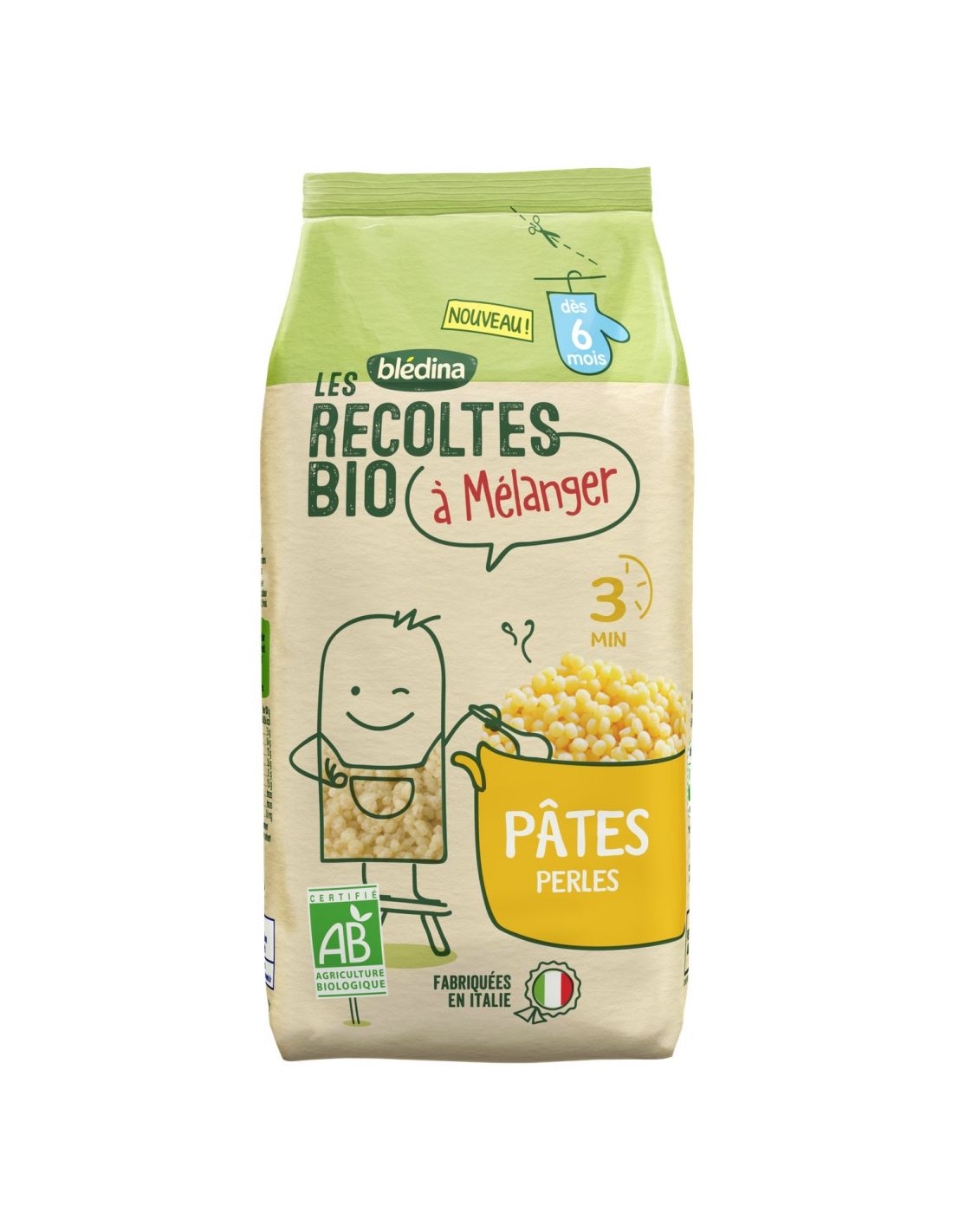 BLEDINA Les Récoltes Bio à mélanger - Pâtes Anneli - 290g dès 8 mois